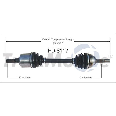 Surtrack Axle Cv Axle Shaft, Fd-8117 FD-8117
